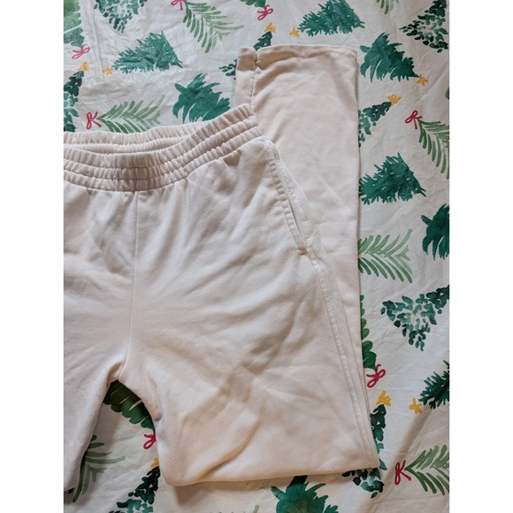 HG Cream Lounge Sweatpants Elastic Waist Pockets Womens Size M - Picture 4 of 4